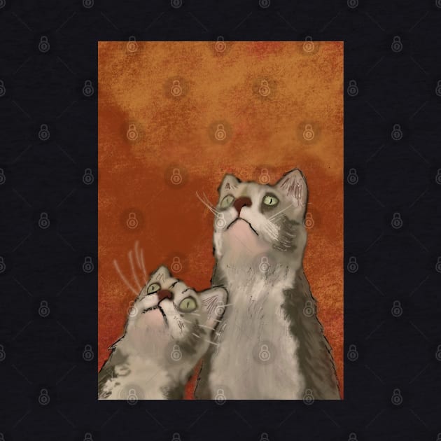 Two Kitties in the Sunset by Lisa Williams Design